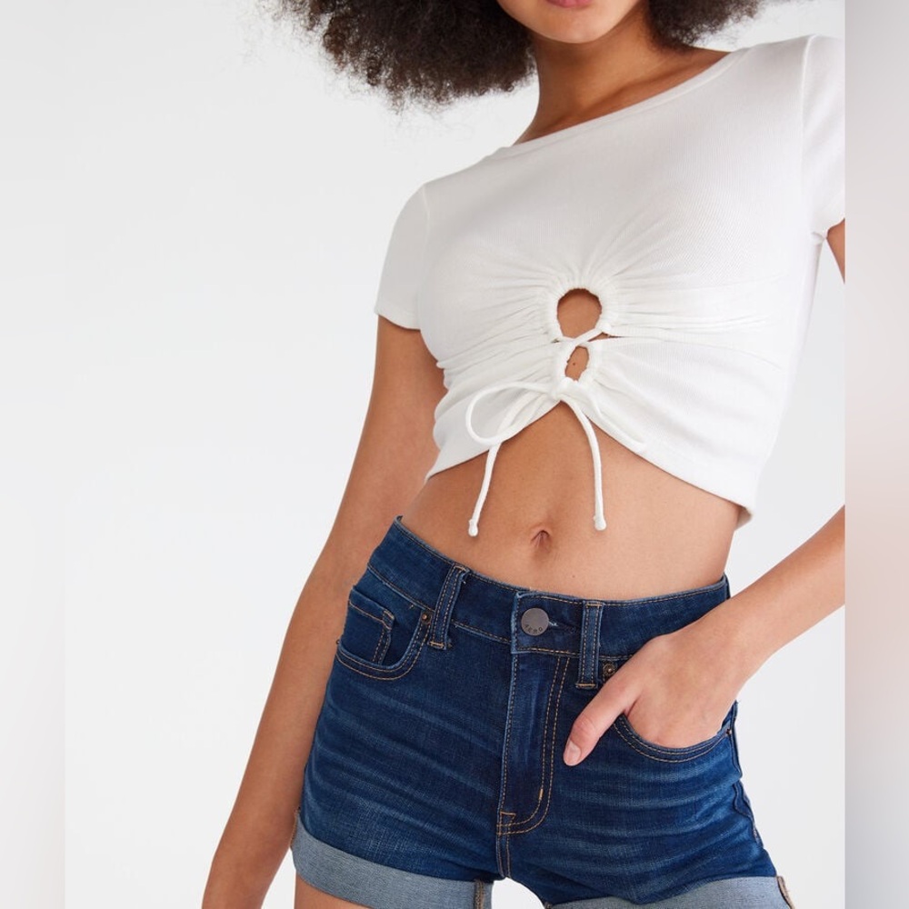 Aeropostale Women’s Size 0 High Rise Midi Denim Shorts
